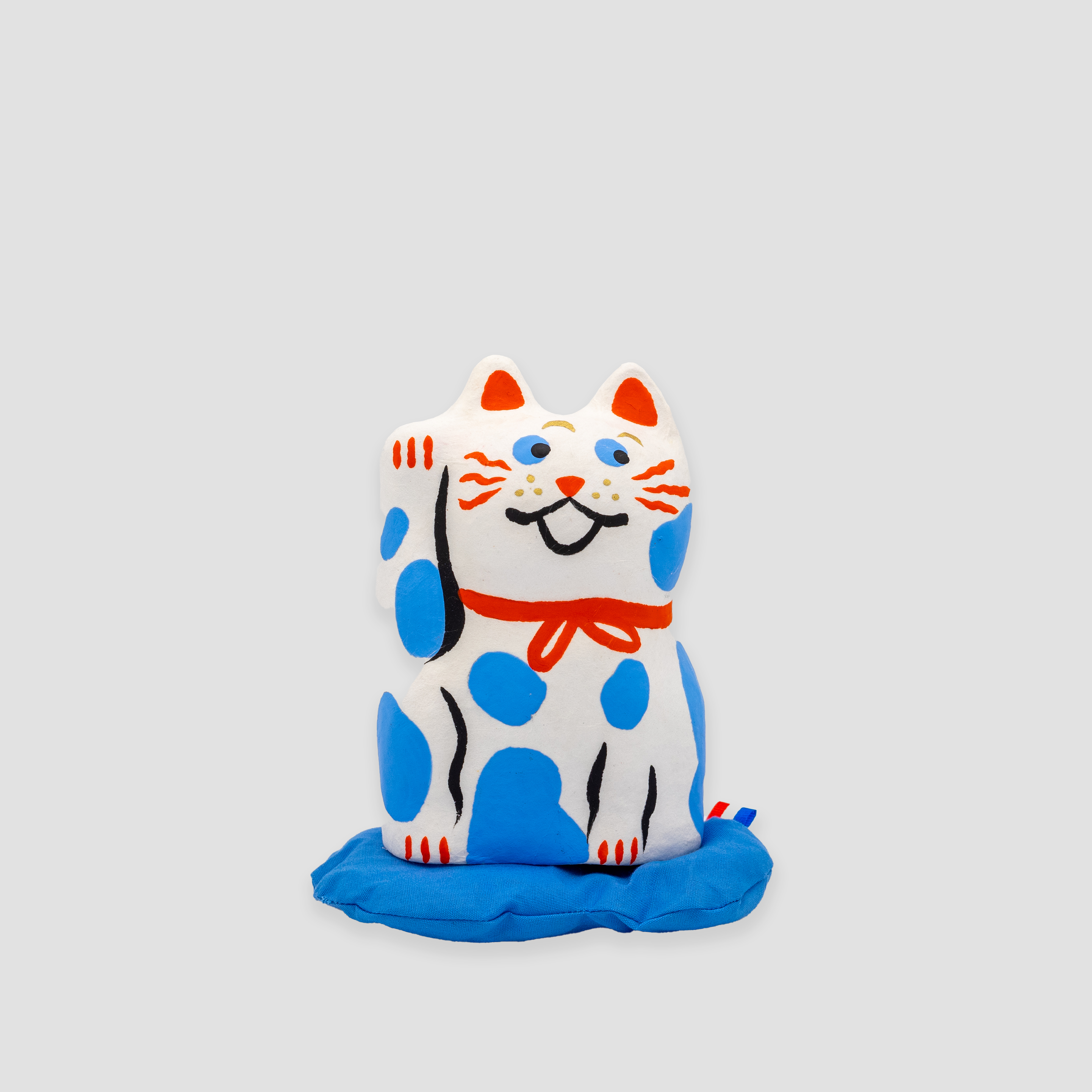 Handmade Paper-mâché Maneki-neko (French Cats)