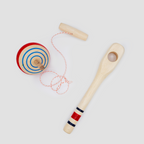 Wooden Spinning Top with Launcher
